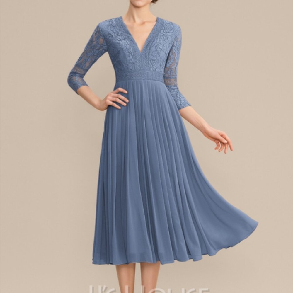 Jjs house bridesmaid dress in slate blue